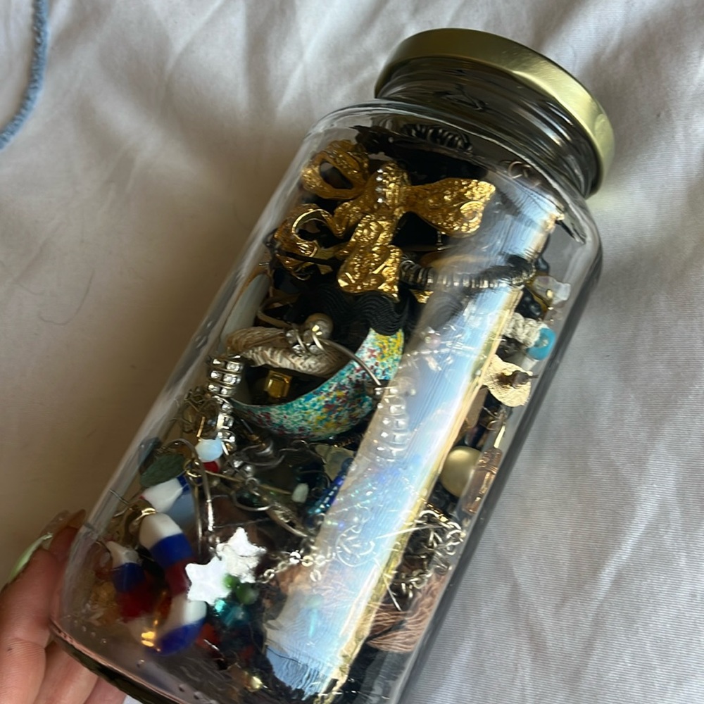Vintage mystery Jewelry jar bundle